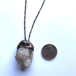 Copper Spirit Quartz & Snowflake Obsidian Necklace